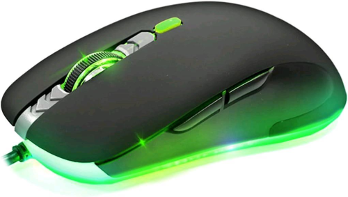 ACER TWIST-GM1100 MOUSE GAMING RGB USB CON 6 PULSANTI RIVESTITO IN GOMMA ABS 6.400 DPI FPS 6.000 IPS 66 CAVO RIVESTITO IN TESSUTO 1.8 MT NERO